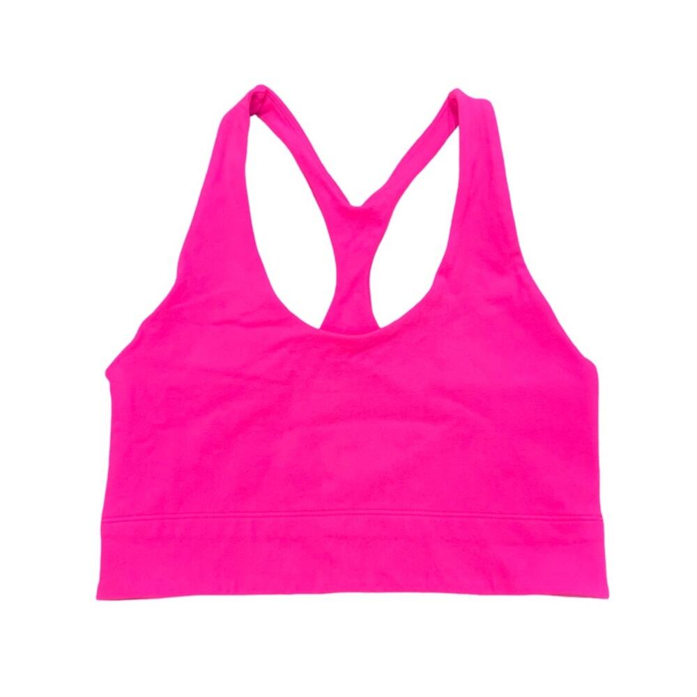 Fabletics Simone SculptKnit Midi Sports Bra - Bright Pink S